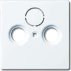 ABB - Plaque Centrale Pour Prise Radio/Tv/Sat Davos/Blanc Studio