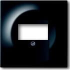 ABB - Enjoliveur Prise Haut Parleur Noir Mat-Impuls