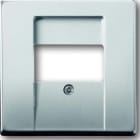 ABB - Plaque Centrale Pour Prise Rj45 Acier Inox