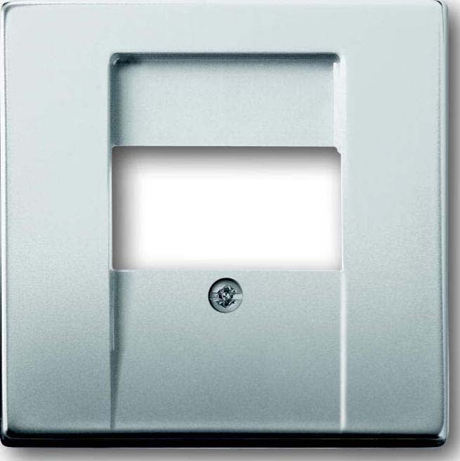 ABB - Plaque Centrale Pour Prise Rj45 Acier Inox