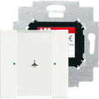 ABB - Poussoir 1 ToucheBcu Intégrée Blanc Mat