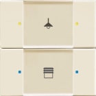 ABB - Poussoir 2 TouchesMultifonctions Savane/ Ivoire