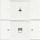 ABB - Poussoir 2 TouchesMultifonctions Blanc Mat