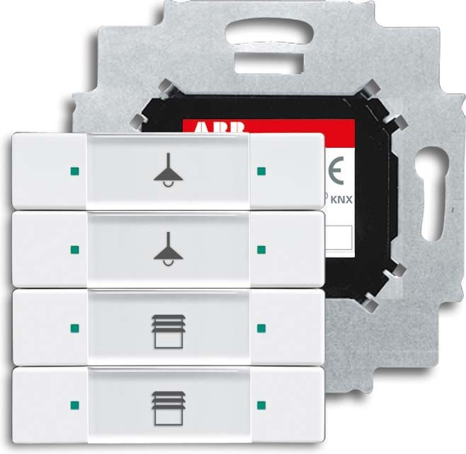 ABB - Poussoir 4 Touches Bcu Intégrée Blanc