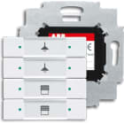 ABB - Poussoir 4 Touches Bcu Intégrée Blanc