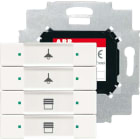 ABB - Poussoir 4 Touches Bcu Intégrée Blanc Mat