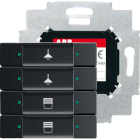 ABB - Poussoir 4 Touches Bcu Intégrée Noir Mat
