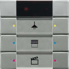 ABB - Poussoir 3 TouchesMf Avec Recepteur Ir Météor Gris Métal