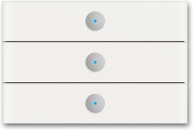 ABB - Commande Triple Prion Blanc Verre
