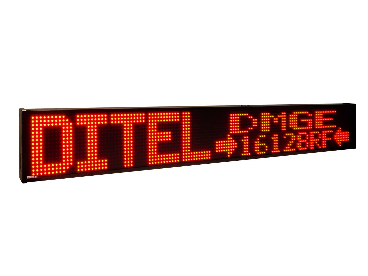 Ditel - AFFICHEUR MATRICIEL ROUGE P14, 16*128, IP54, 24VDC
