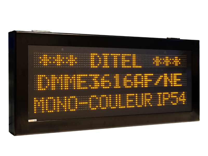 Ditel - AFFICHEUR MATRICIEL 3 LIGNES 60mm 16 CARACTERES ROUGE 24VDC IP54, TROPICALISE