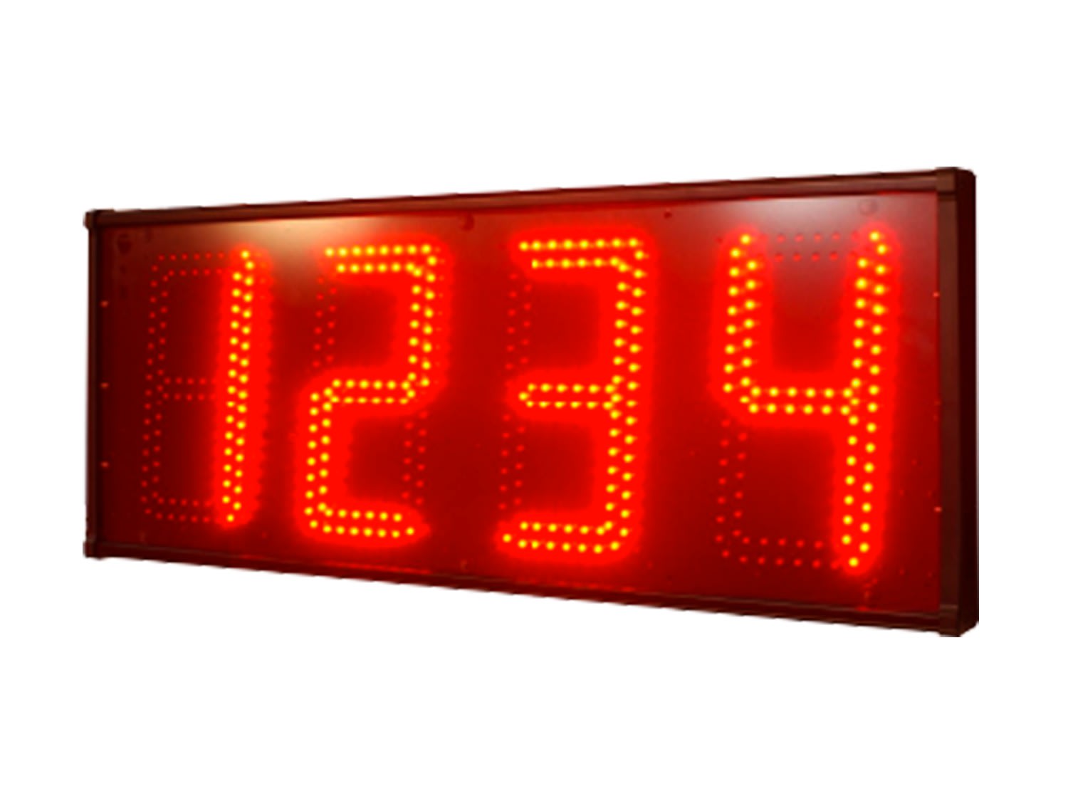 Ditel - AFFICHEUR NUMERIQUE 3D, 250mm, ROUGE, IP54