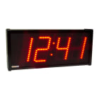 Ditel - HORLOGE 4 DIGITS 2 FACES 120mm ROUGE, IP54, TROPICALISE, 230VAC, TC IR