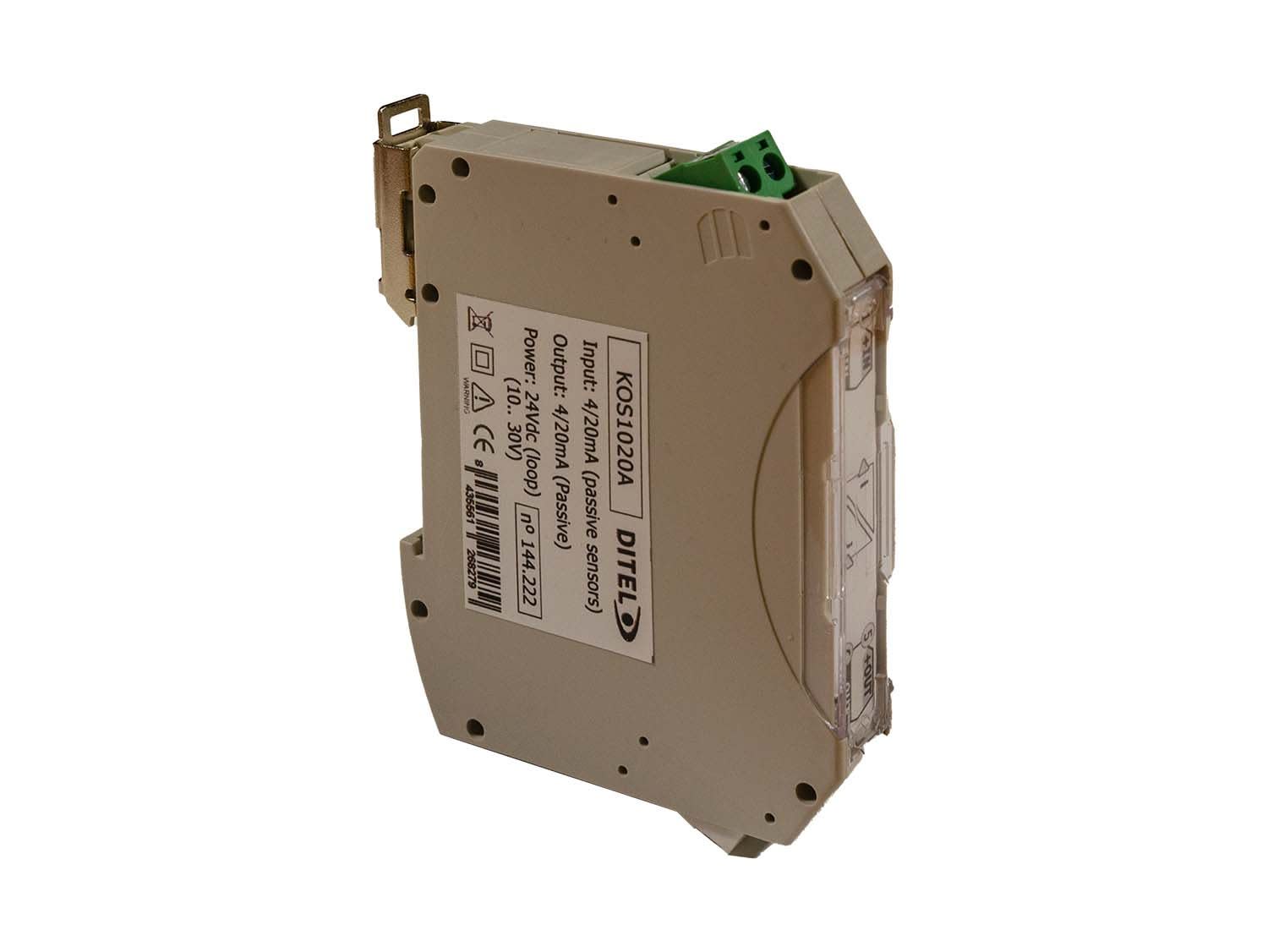 Ditel - Isolateur pour capteurs passifs. Sortie passive 4/20mA KOS1020A