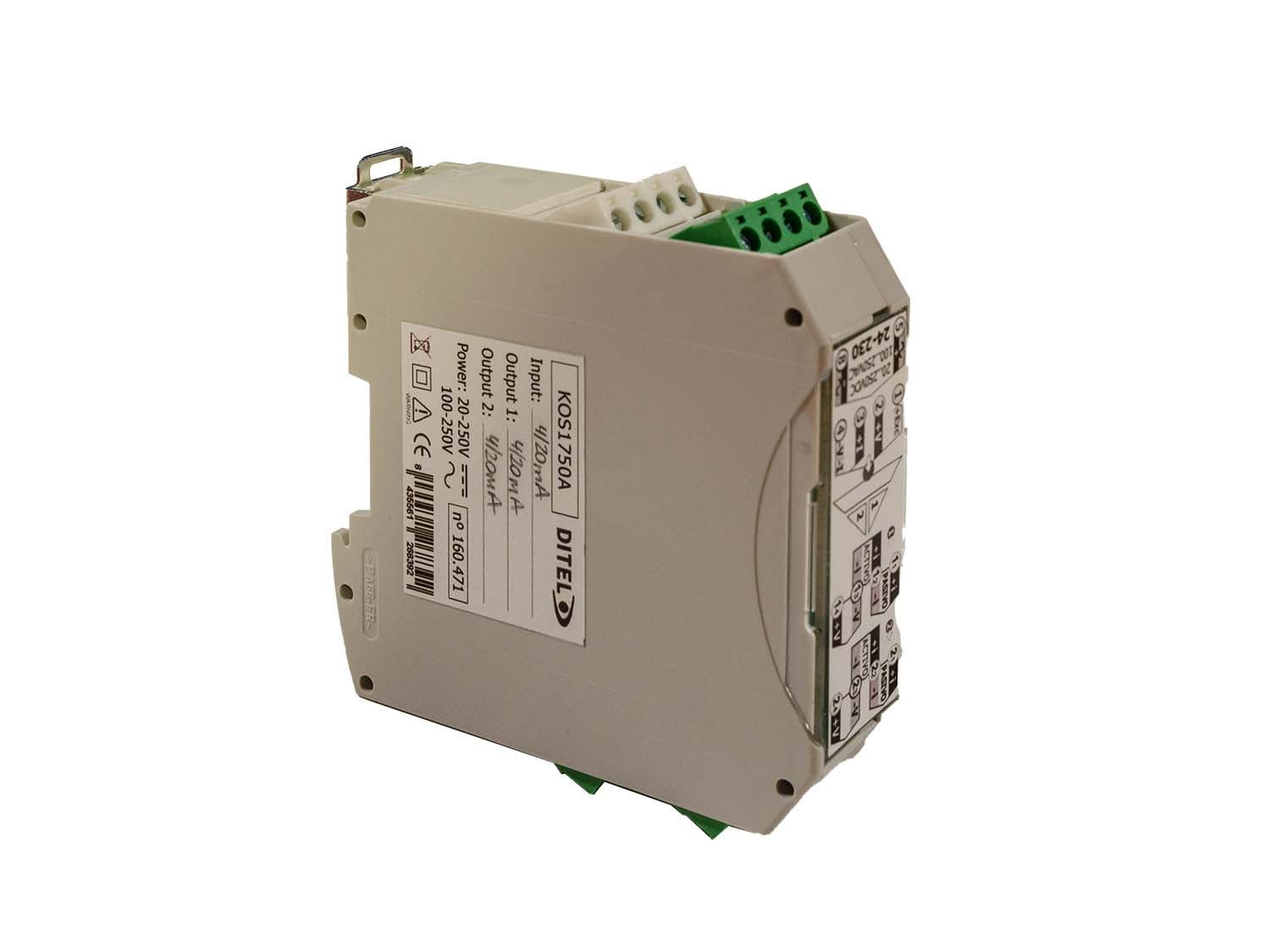 Ditel - DUPLICATEUR AVEC ISOLATION DES SIGNAUX DE PROCESSUS KOS1750A