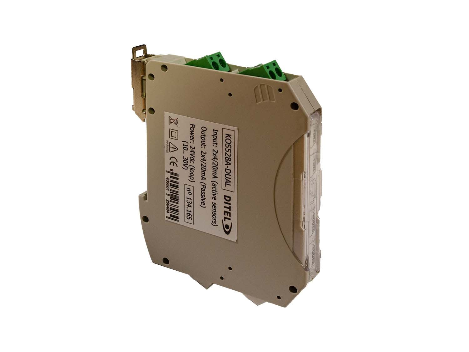 Ditel - ISOLATEUR 2x4-20mA//2 x 4-20mA (sink) // ALIM 24VDC KOS528A-DUAL