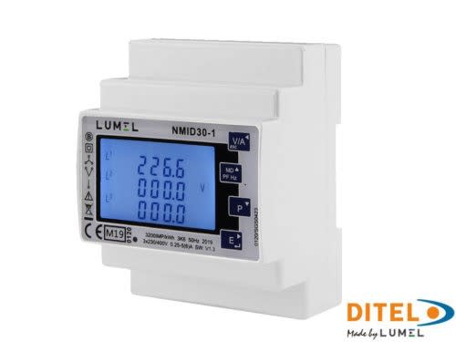 Ditel - Compteur d'énergie monophasé et triphasé 1 / 5A (certifié MID) : NMID30-1