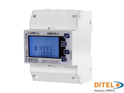 Ditel - Compteur d'énergie monophasé et triphasé 100A (certifié MID) : NMID30-2
