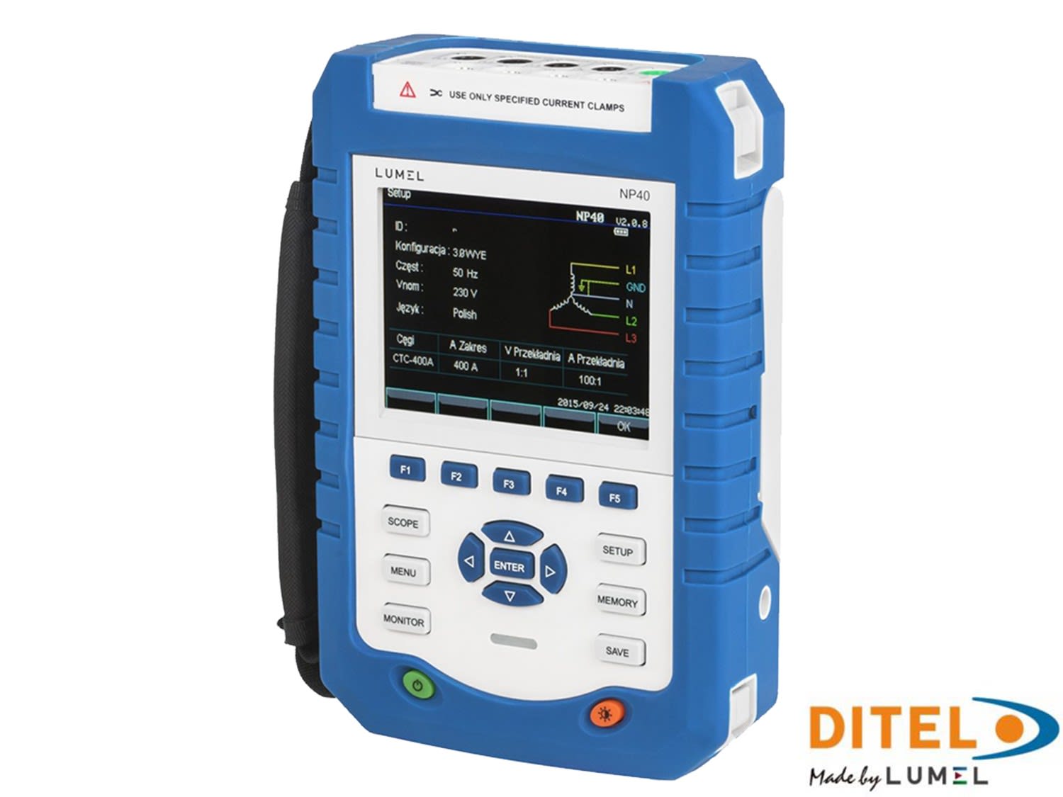 Ditel - ANALYSEUR DE RESEAU PORTABLE NP40 +4 CTC0080 50A A/CERTCAL