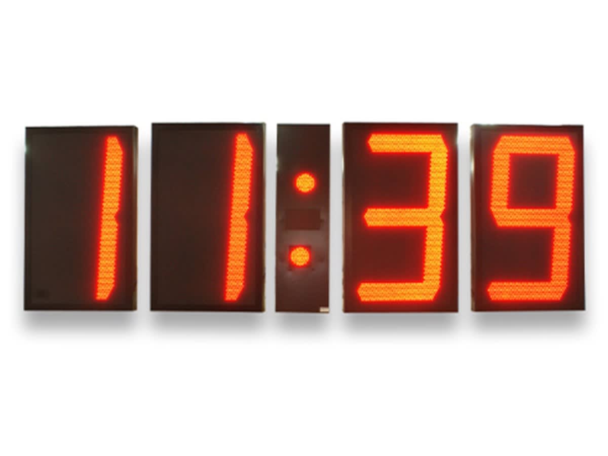 Ditel - HORLOGE 4 DIGITS 1000mm ROUGE, IP54, TROPICALISE, 230VAC
