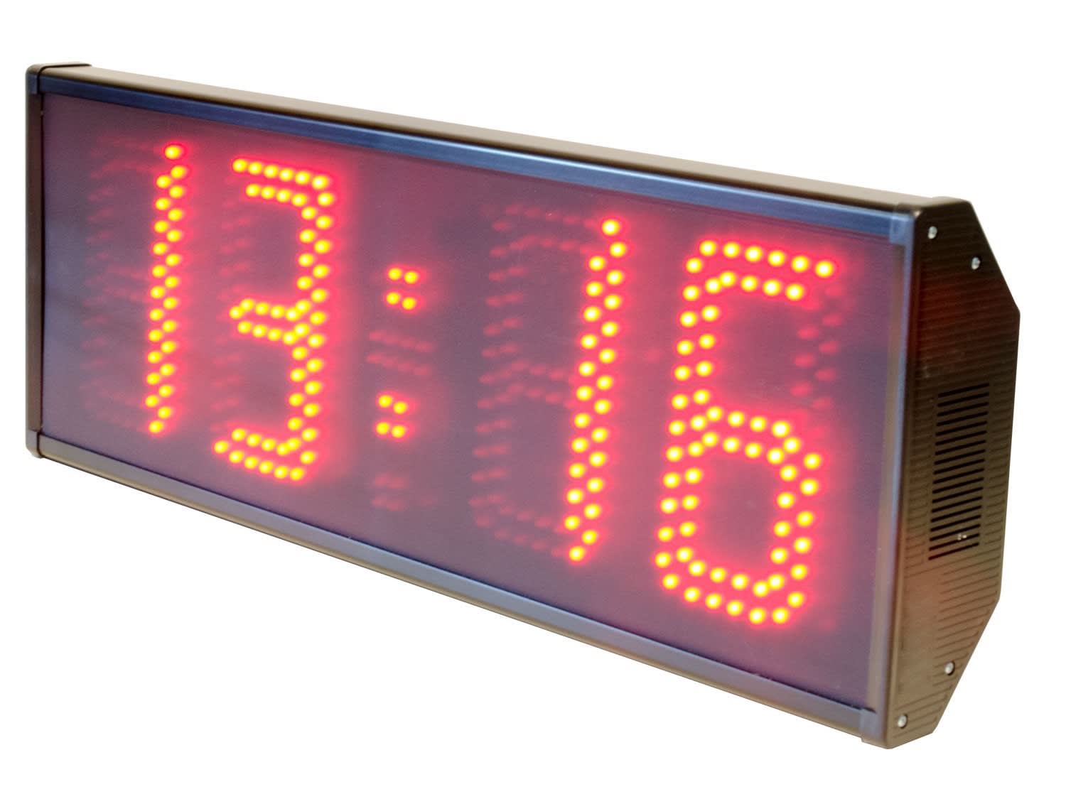 Ditel - HORLOGE 4 DIGITS 170mm ROUGE, IP54, 230VAC, TC IR