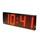 Ditel - HORLOGE 4 DIGITS 2 FACES 210mm ROUGE, IP54, TROPICALISE, 24VDC, TC IR