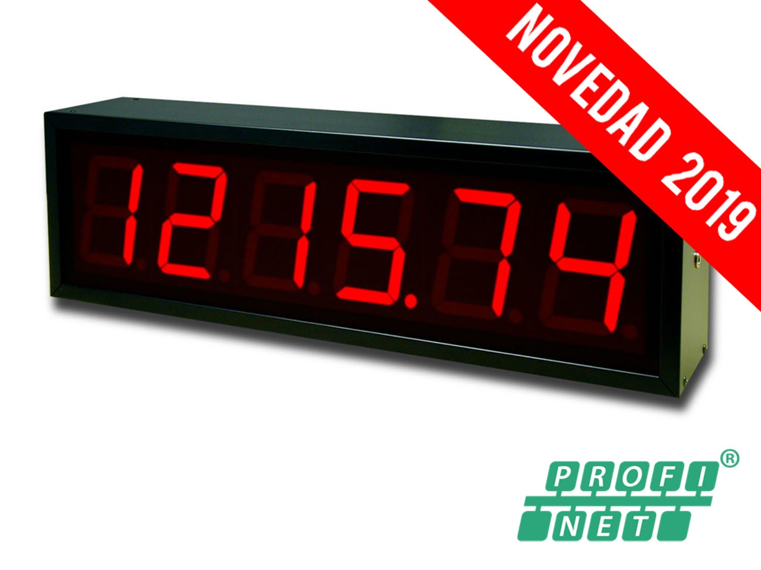 Ditel - AFFICHEUR NUMERIQUE 100mm, 6 DIGITS, PROFINET, DOUBLE FACE, IP65, HAUTE LUMINOSI