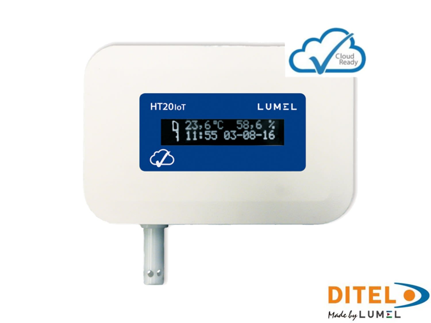 Ditel - ENREGISTREUR TEMPERATURE/HUMIDITE MQTT, 6VDC, POE, ALIMENTATEUR