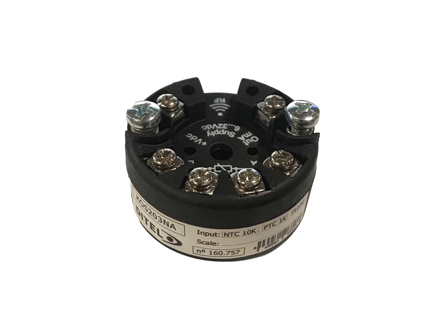 Ditel - Transmetteur 4-20mA (Passif) pour RTD (NTC 10k?, PTC 1k?, Pt100) KOS203NA