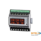 Ditel - 3-Phase digital meter 63A, 230/400V, 85-253 VAC/DC, C/CERTCAL