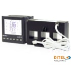 Ditel - 3-Phase network meter smart CT, LCD, 230/400V, 85-253 VAC/DC