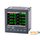 Ditel - Power netwok meter (MQTT), 57,7/100V 230/400V, 2Rel, Ethernet, 85-253 VAC/DC