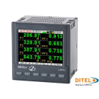 Ditel - Power netwok meter (MQTT), 57,7/100V 230/400V, 2Rel, Ethernet,  85-253 VAC/DC C/