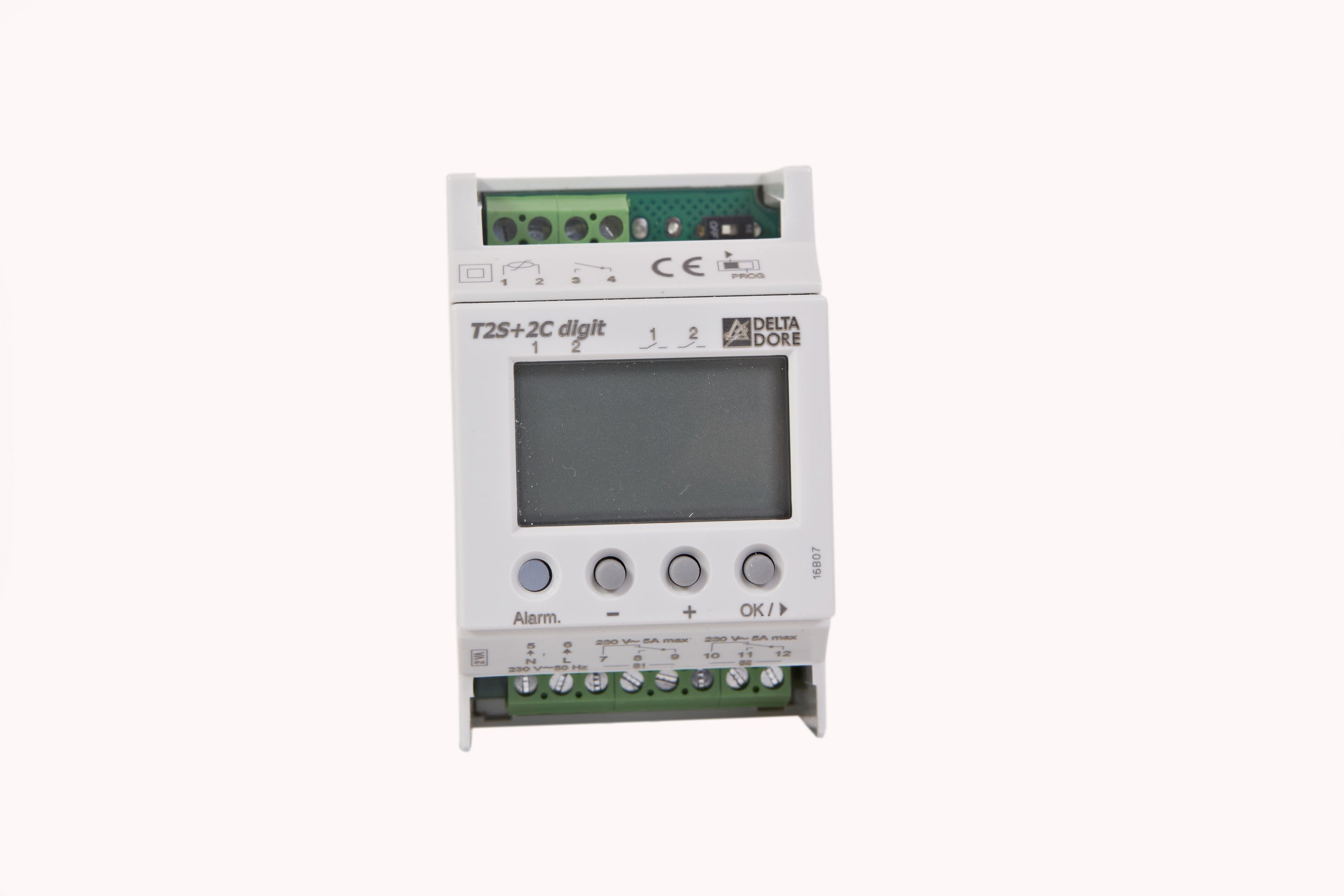 ACSO - Thermostat modulaire TM5A 2 consignes + sonde de sol - 230V - 2 x 5A