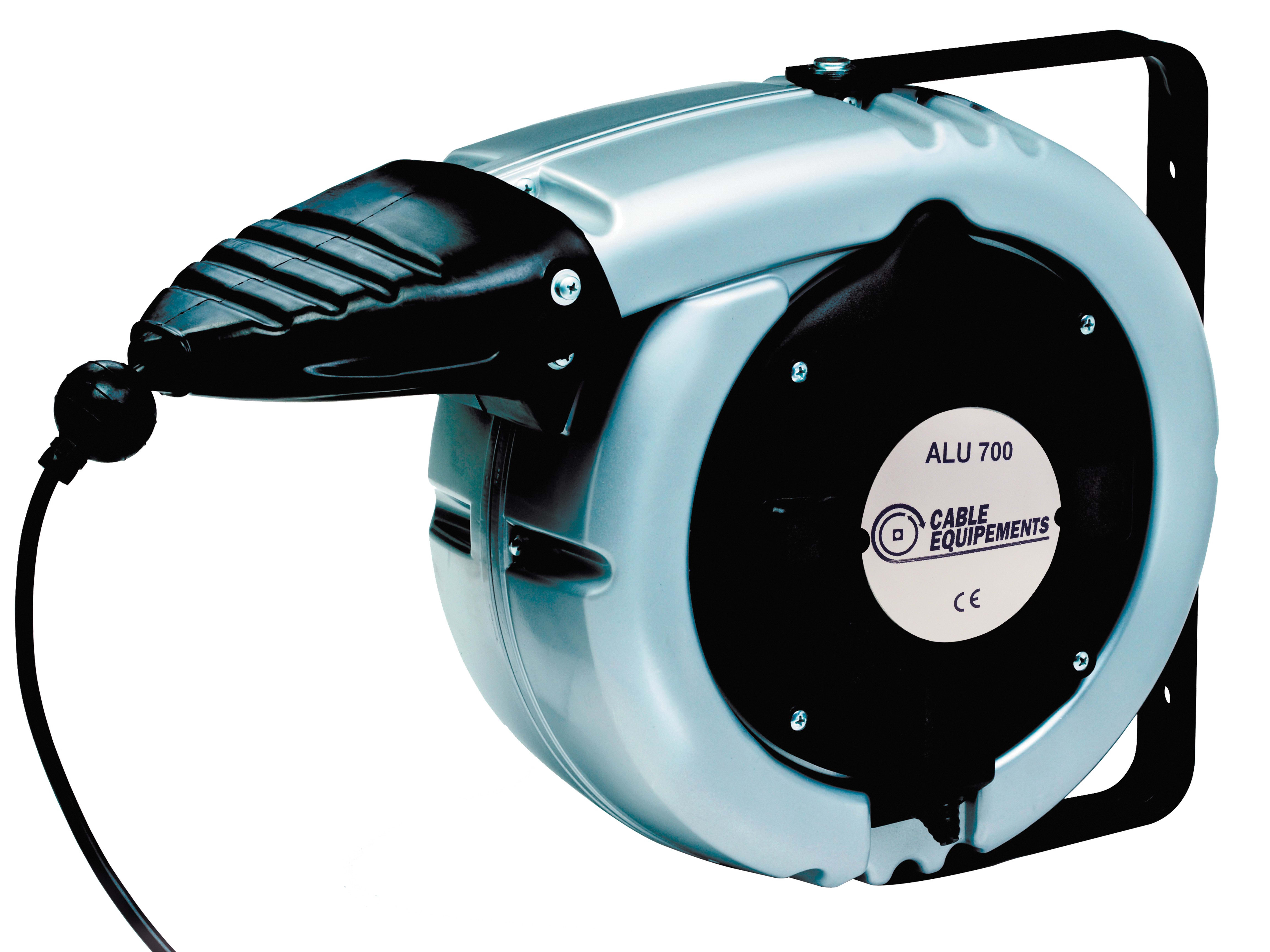 Cable Equipements - A726 : enrouleur rappel auto ALU 700 - 8+2m 4G4² HO5VV-F - IP42 -