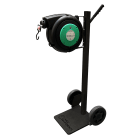 Cable Equipements - Chariot mobile de balisage avec enrouleur automatique - Ruban blanc/rouge (20 m)