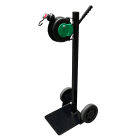 Cable Equipements - Chariot mobile de balisage avec enrouleur automatique - Ruban blanc/rouge (8 m)-