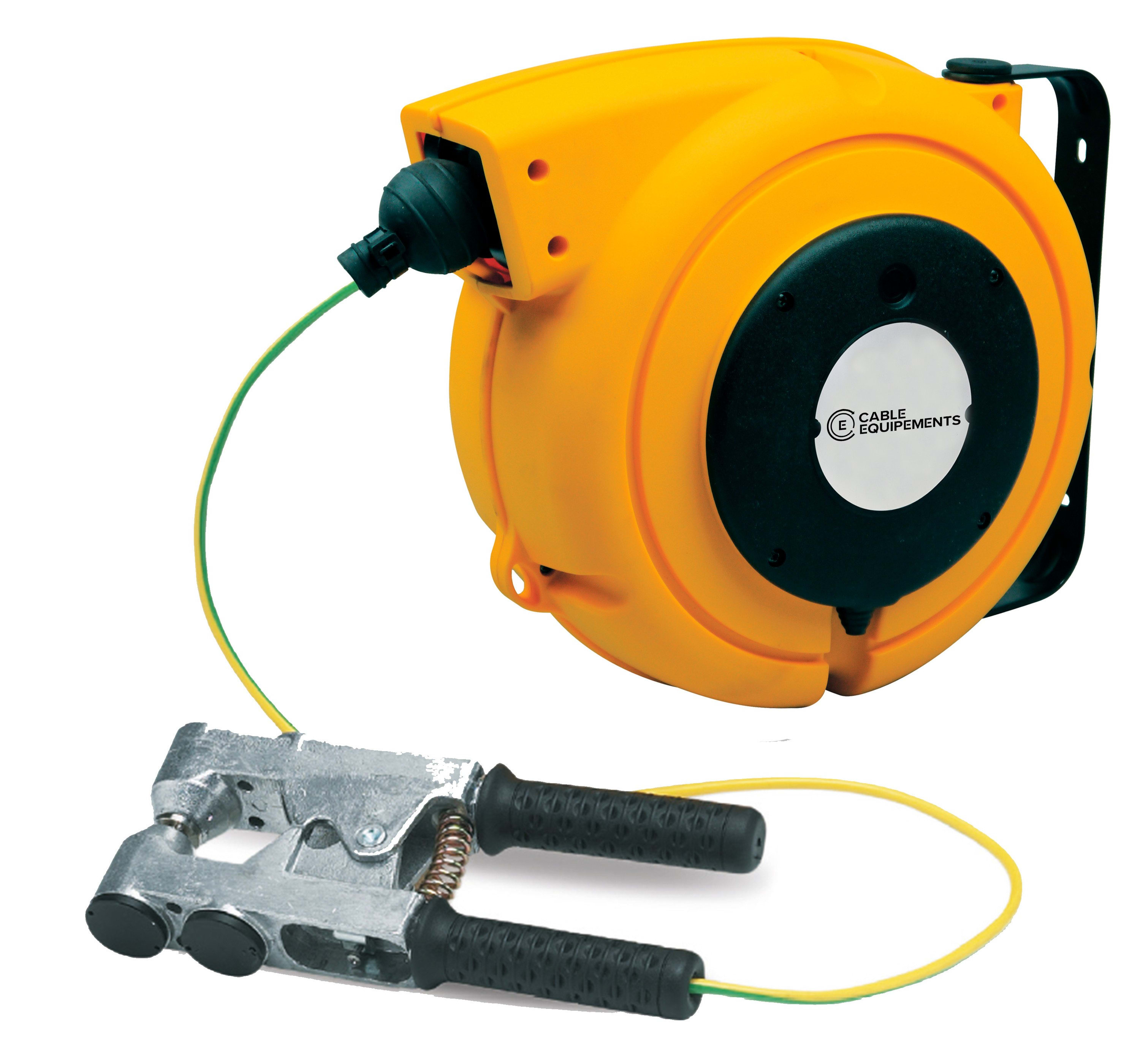 Cable Equipements - Enrouleur rappel automatique (non ATEX) PLT 500 avec pince mise à la terre ATEX-