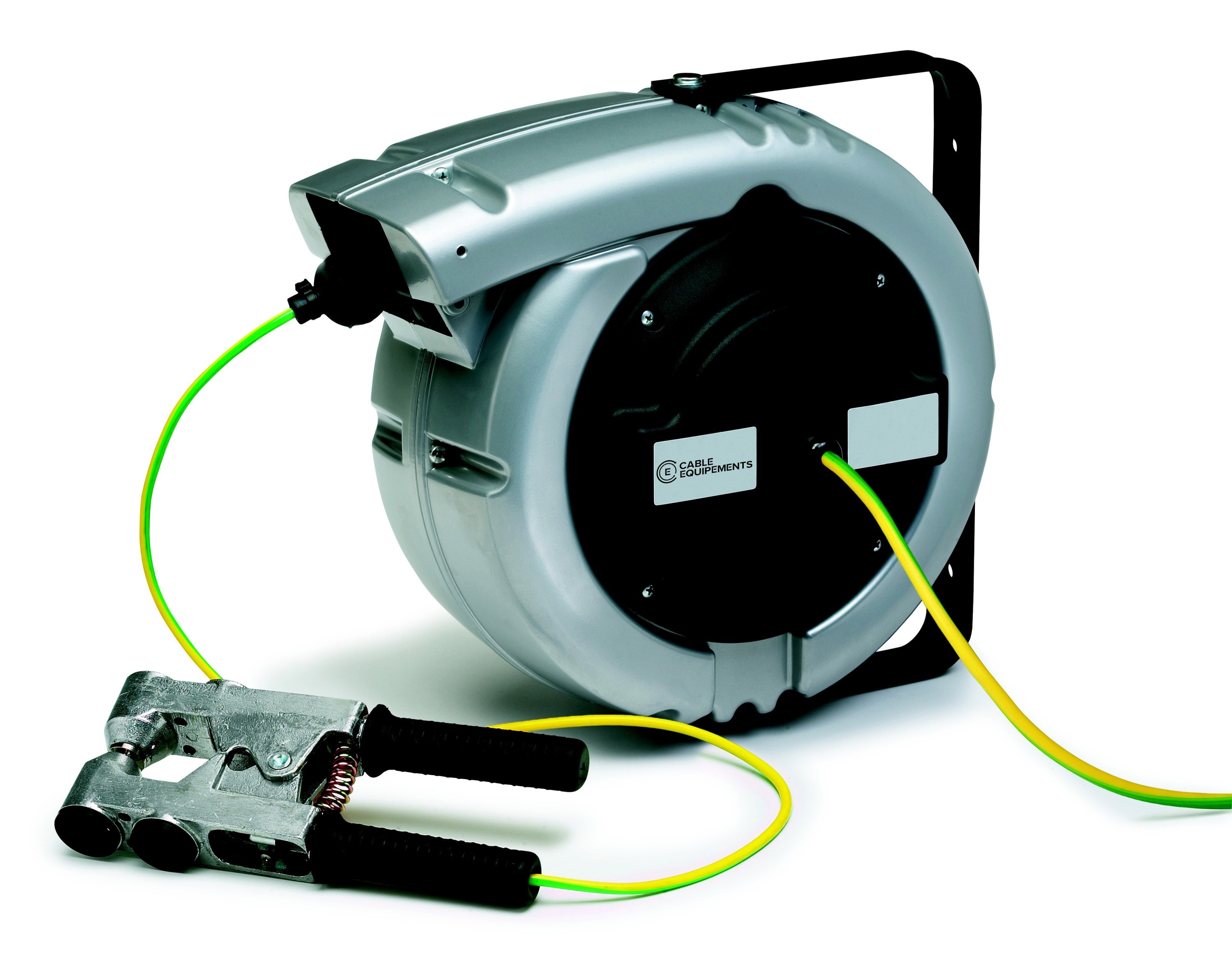 Cable Equipements - Enrouleur automatique non ATEX + pince mise à la terre ATEX- 22+2m 1,6² H0VV-F -