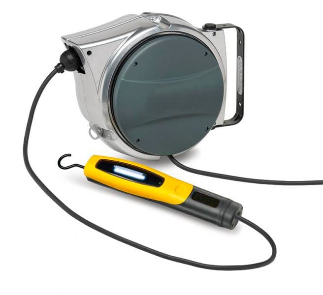 Cable Equipements - Enrouleur rappel auto ALU 300 + BALADEUSE LED-COB (led COB) 230V