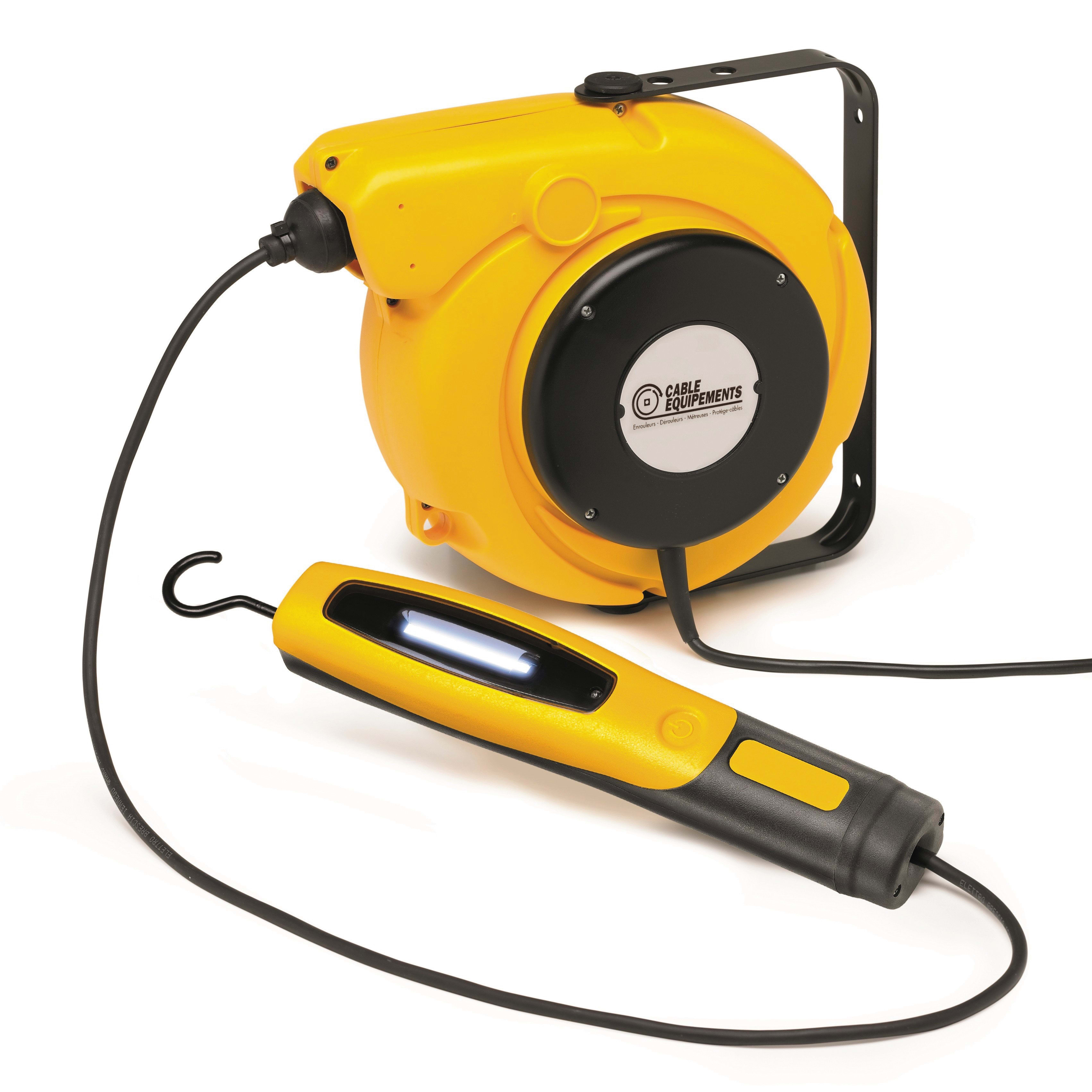 Cable Equipements - Enrouleur automatique + baladeuse - 230V/24V avec TRANSFO - 14+1,5m 2x1² H05RN-F