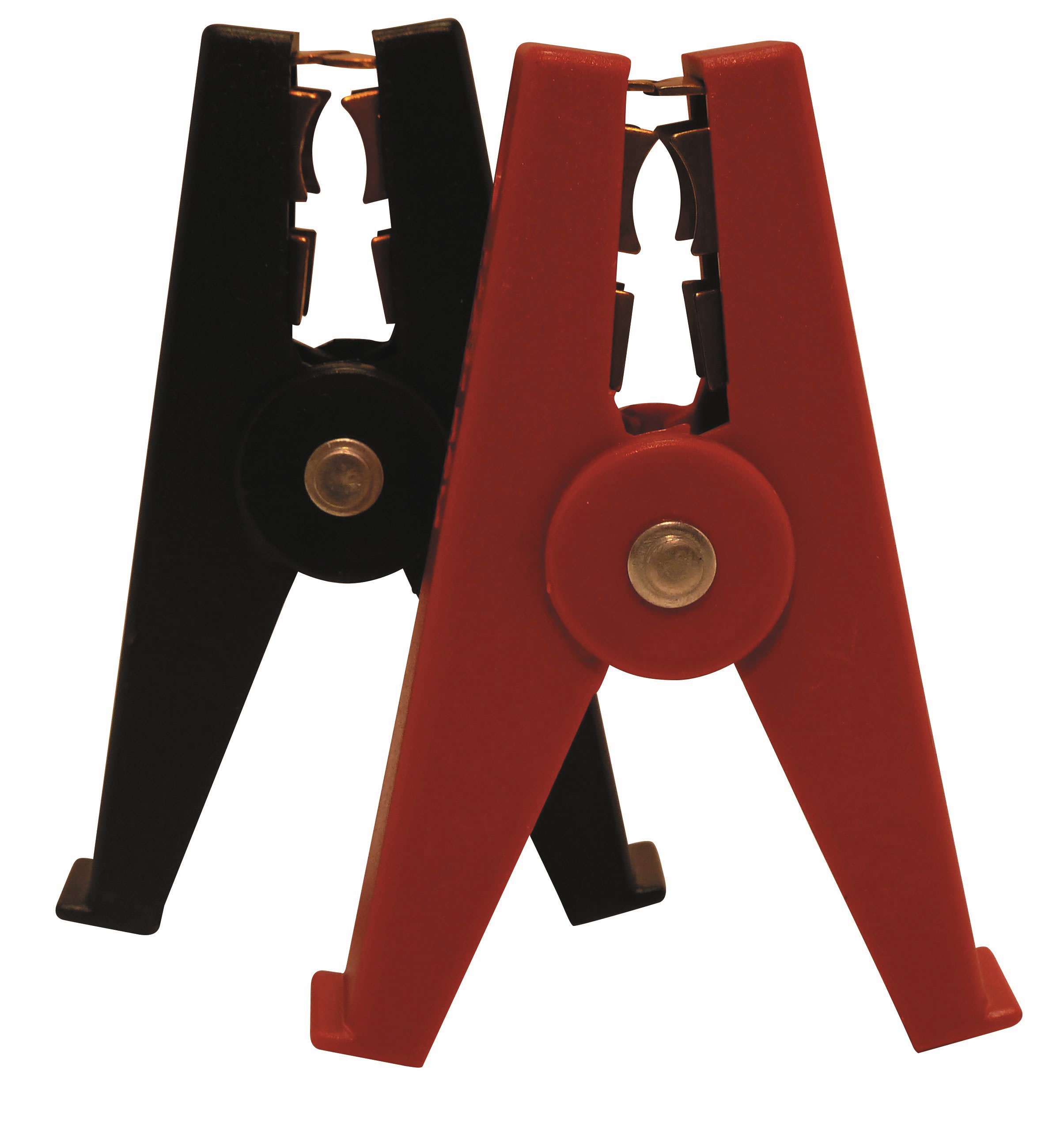 Cable Equipements - Pince isolée 200A ROUGE avec contacts en laiton - Max 48V