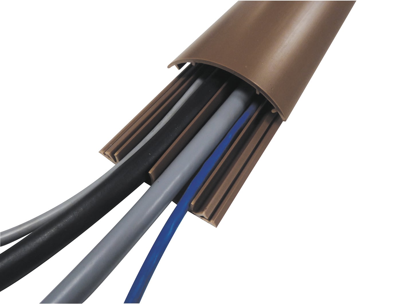 Cable Equipements - PG12 passage de plancher - PVC marron - 2 m - 2 canaux Ø12 mm