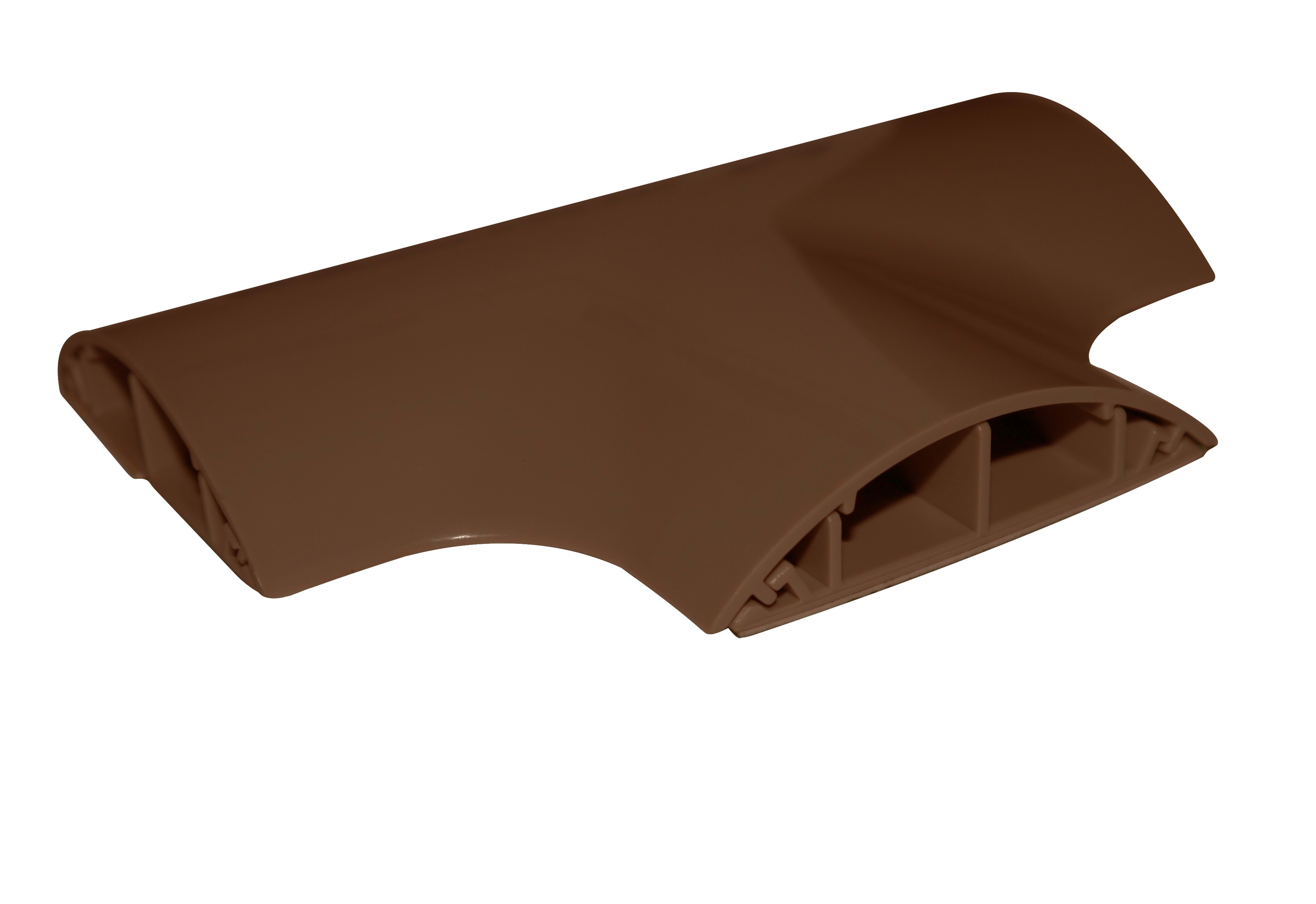 Cable Equipements - PG12 : pièce de jonction en T pour passage de plancher - PVC marron