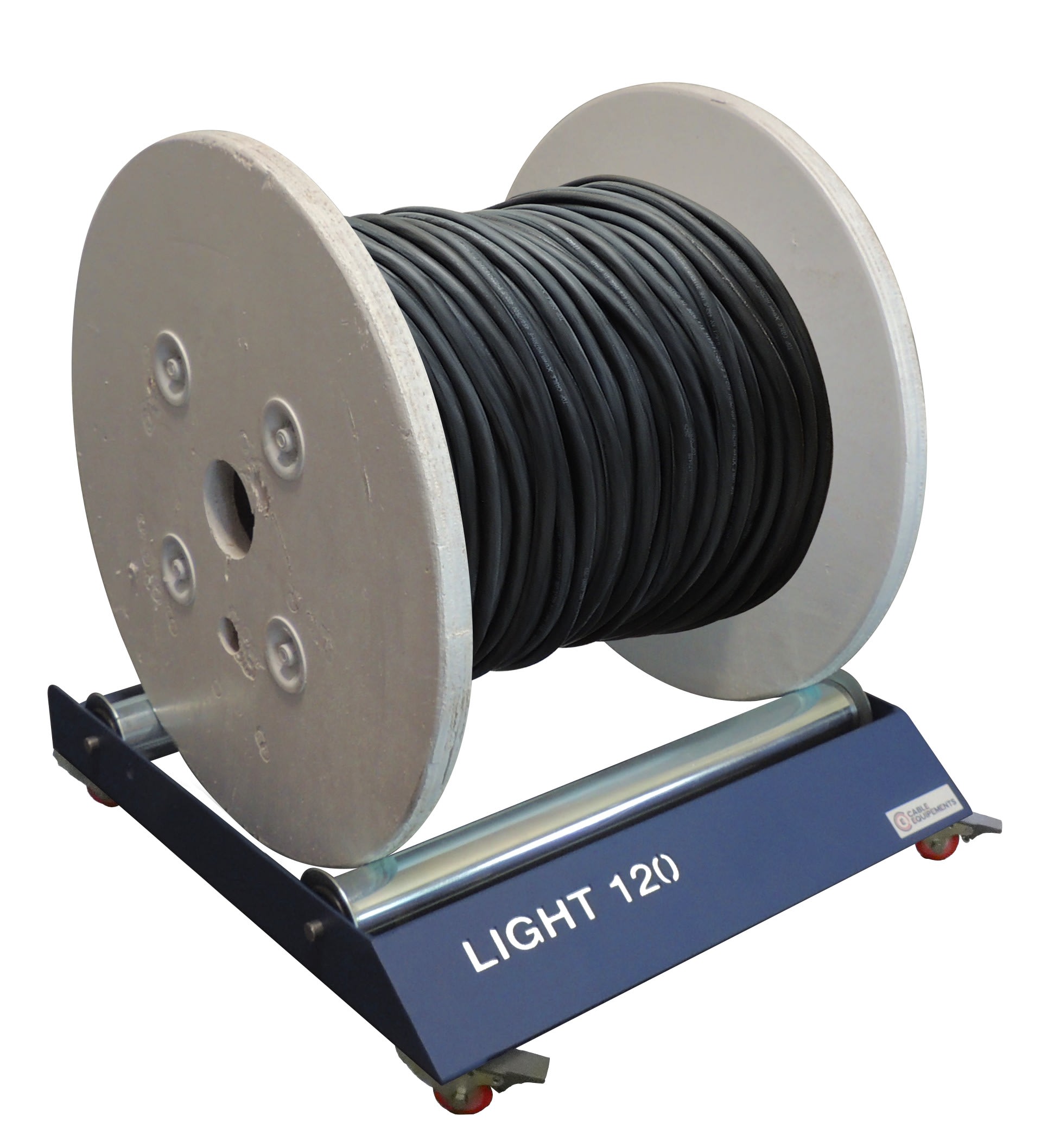 Cable Equipements - Dérouleur LIGHT 120 R, pour touret poids maxi 120 kg, diamètre 300 à 600 mm,