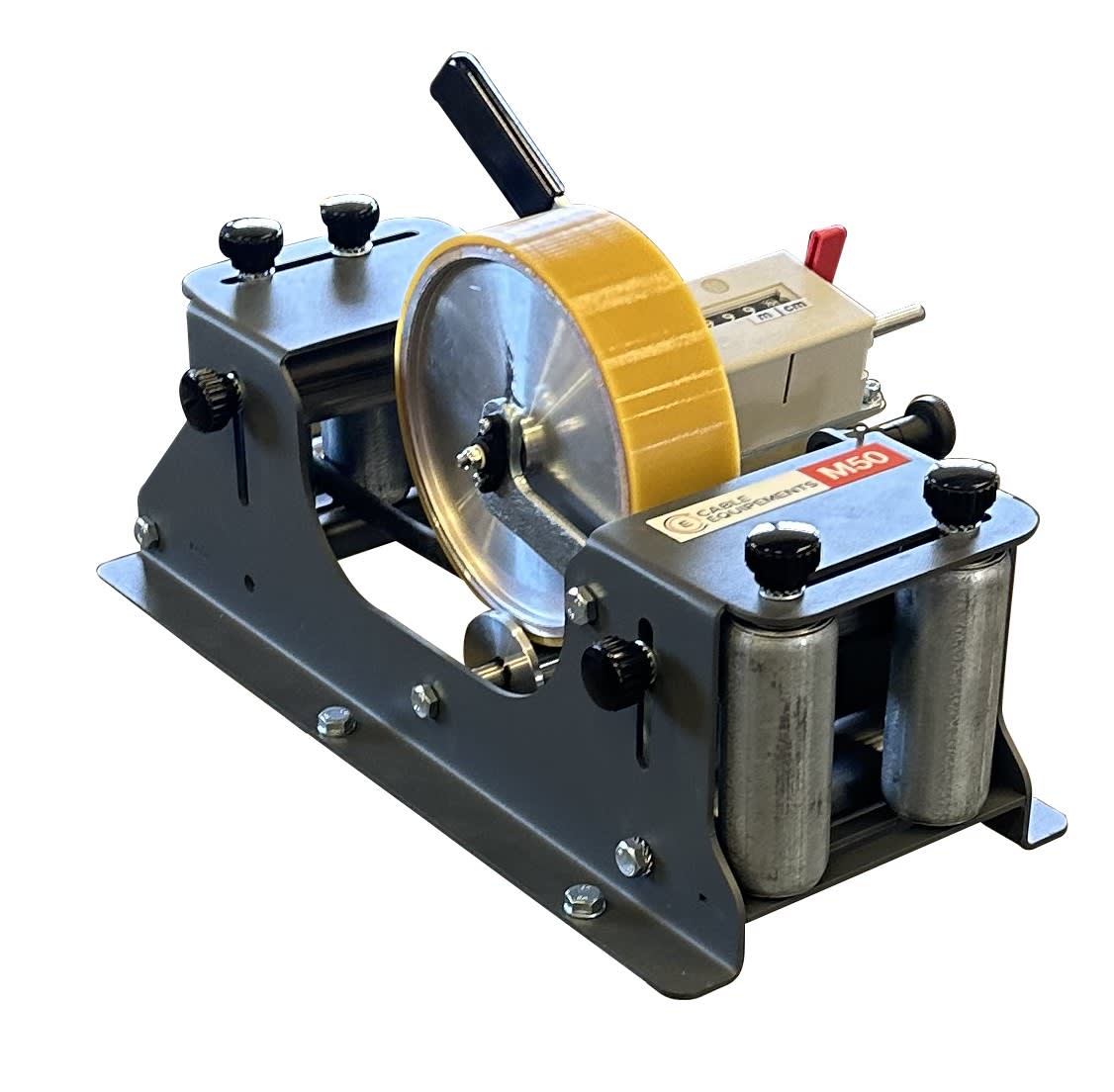 Cable Equipements - Métreuse M50-T-PU pour câble Ø maxi 50mm - Roue polyuréthane - Modèle de table -