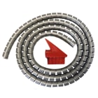 Cable Equipements - MANGE-CABLE : gaine Ø 20 mm - Longueur 1,50 mètre + 1 outil - Coloris ARGENT -