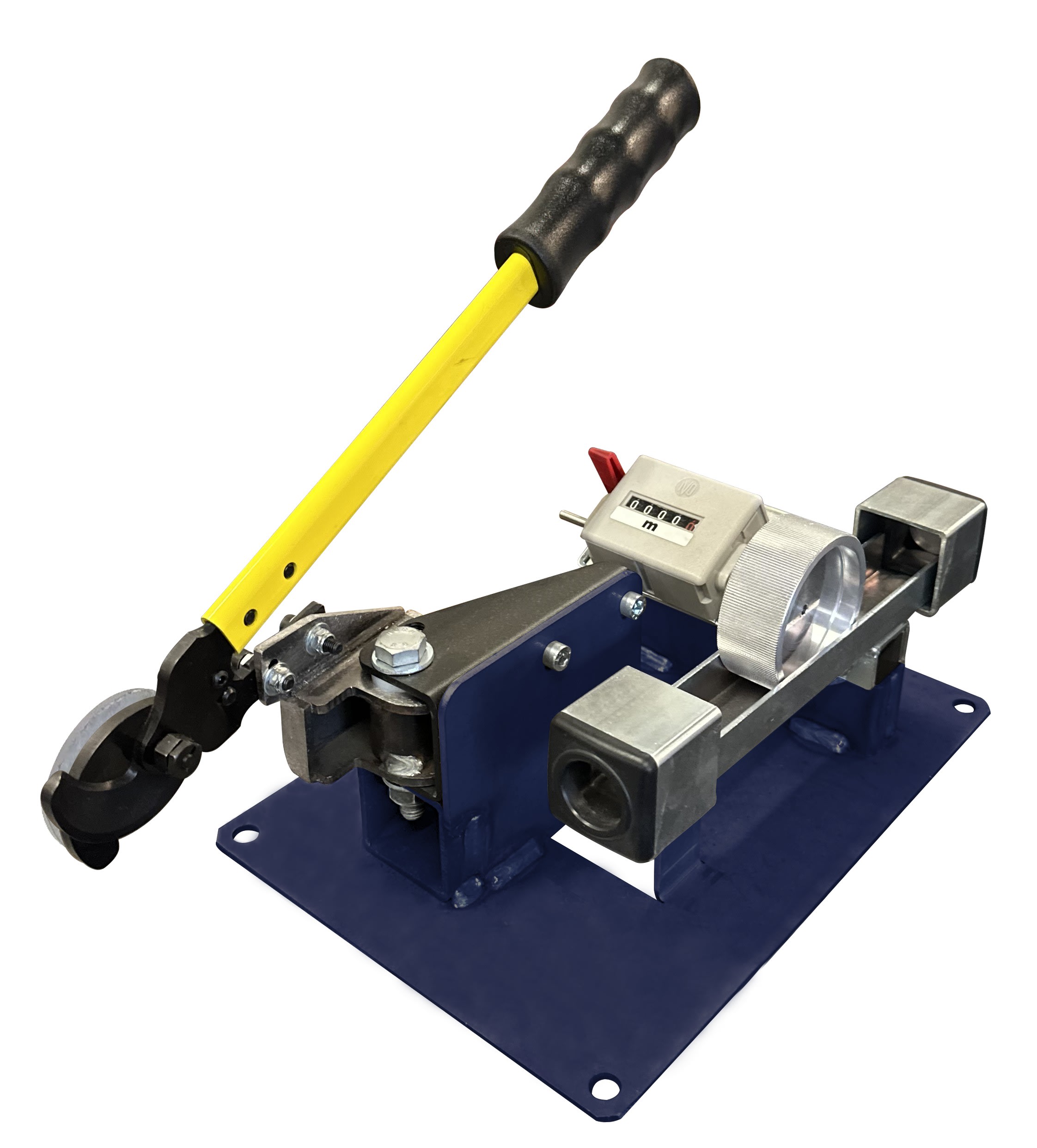 Cable Equipements - Métreuse-cisaille MCC20-T-ALU - Modèle de table - Roue de mesure aluminium strié