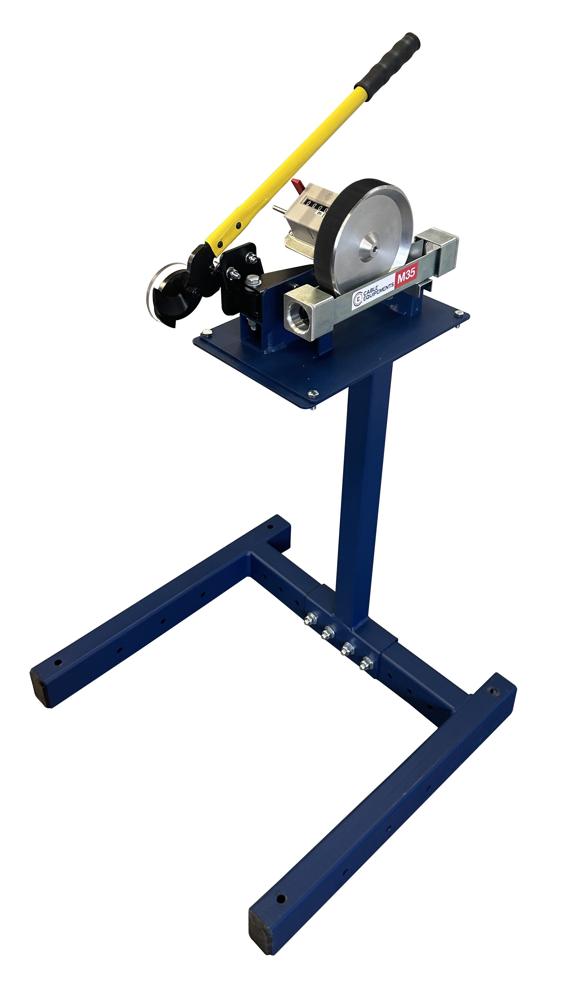 Cable Equipements - Métreuse-cisaille MCC35-P-PU - Modèle sur pied - Roue de mesure polyuréthane -