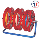Cable Equipements - MINOQUAD : dévidoir de chantier pour couronnes de fils, livré avec 3 bobines
